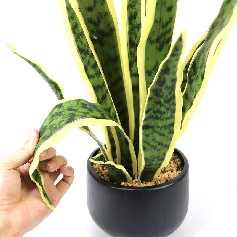 Bird Fiy Artificial Snake Plant 22.5" Faux Agave Fake Sansevieria Artificial Potted Plants for Indoor and Outdoor Home Office DÃ©cor - Image 5